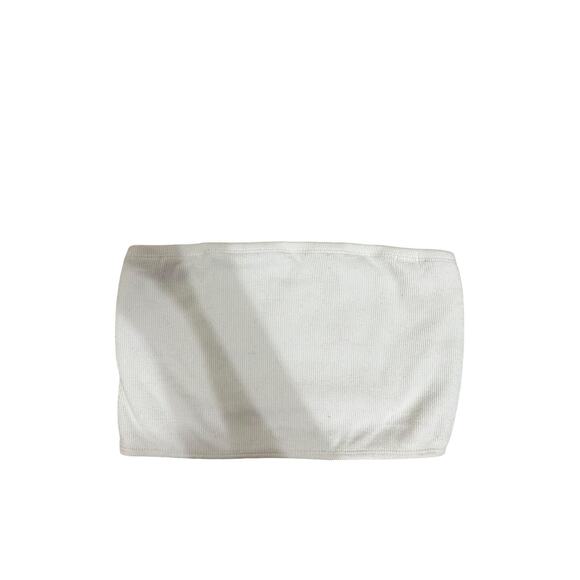 GP Tees White Seamless Cropped Tube Top‎ size M - Picture 1 of 5
